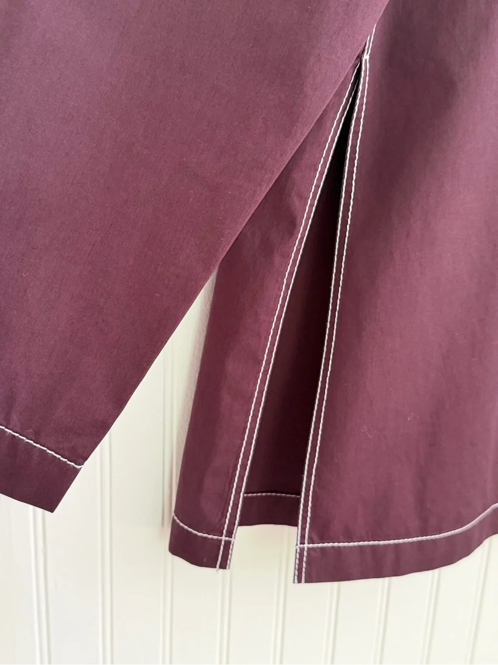 Tory Burch Cotton Poplin Top in Evening Plum